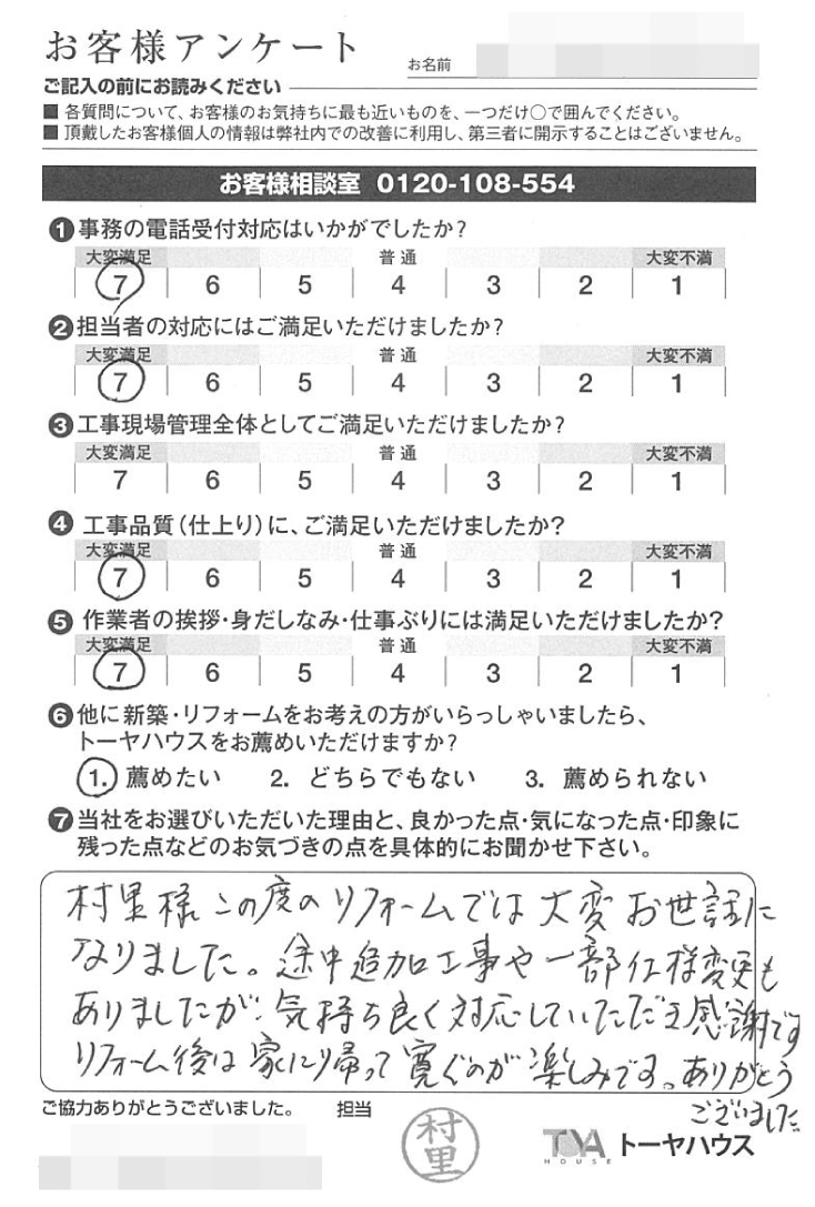 お褒めの言葉
