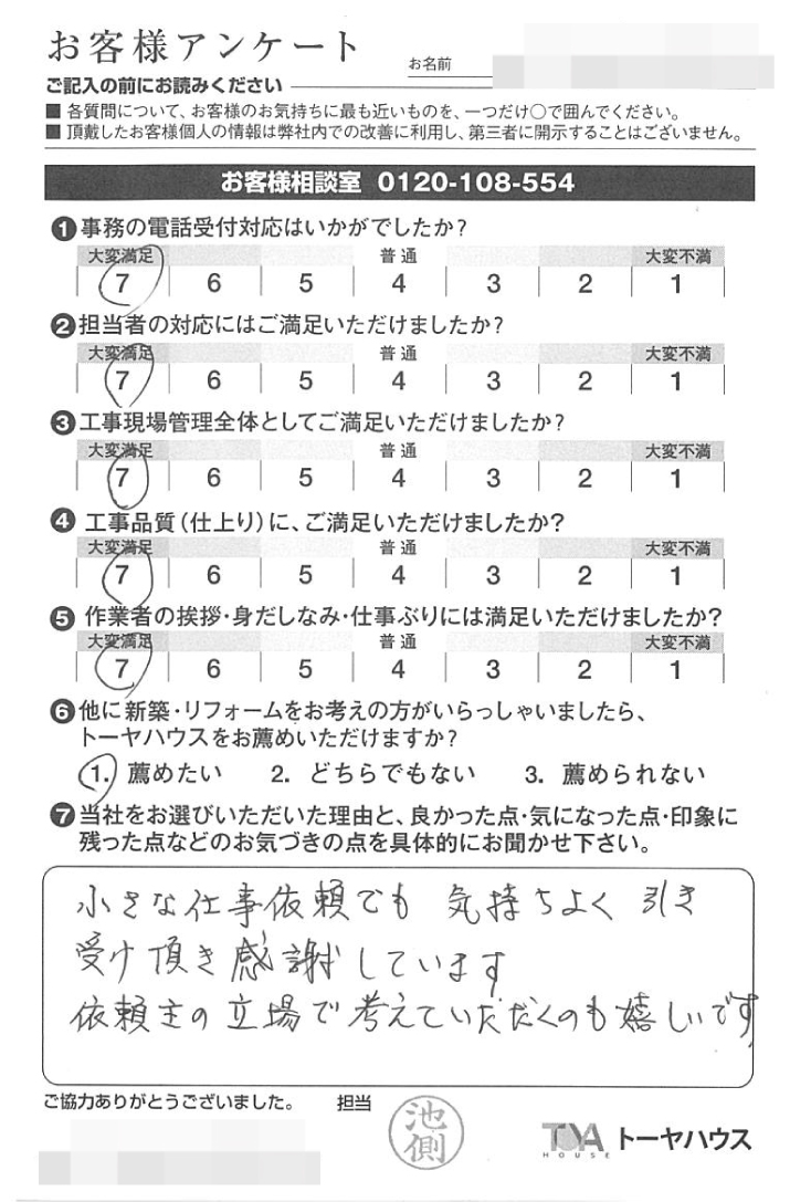 お褒めの言葉