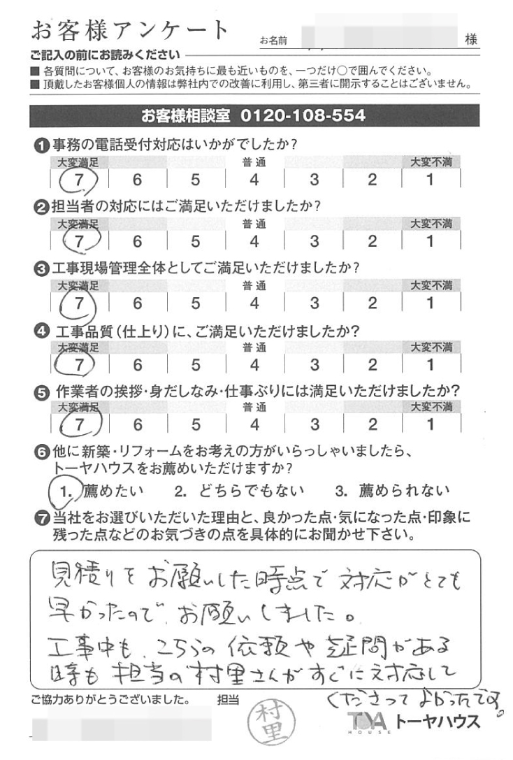 お褒めの言葉