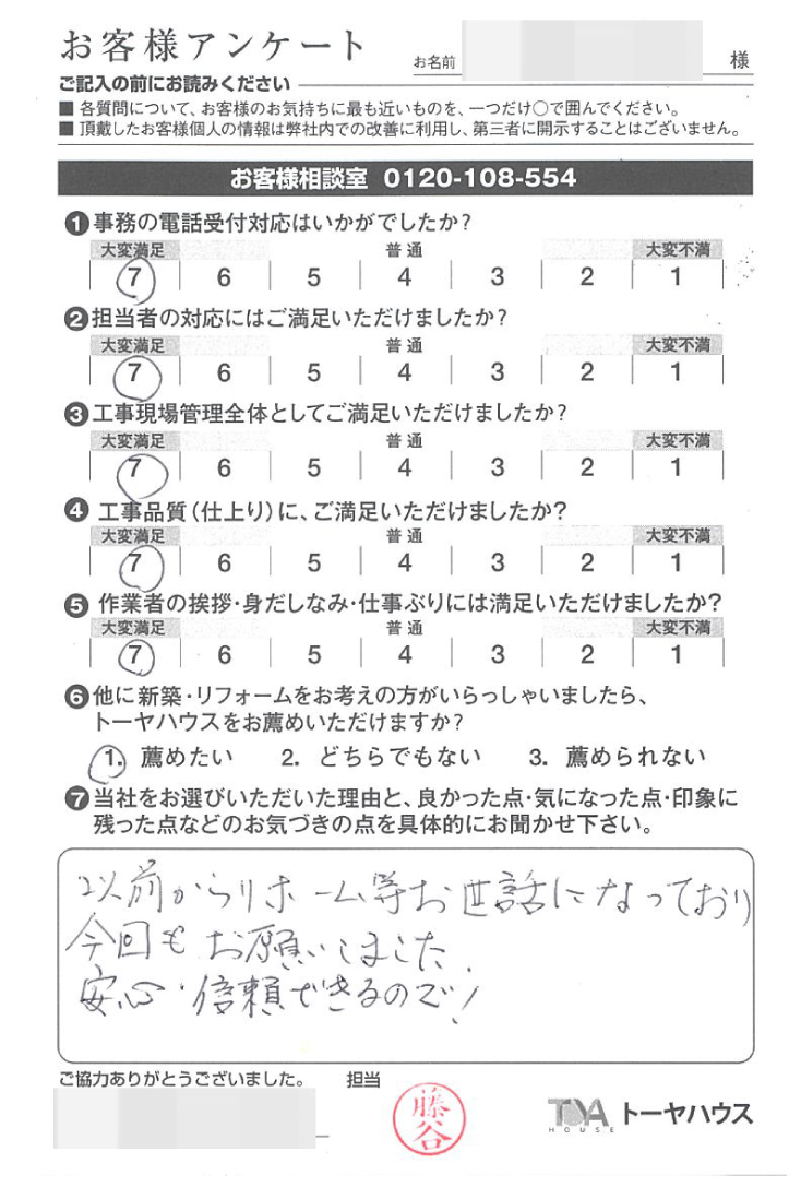 お褒めの言葉