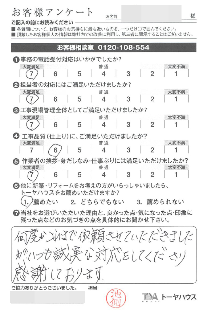 お褒めの言葉